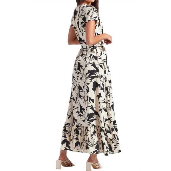 NEW TRIBAL short sleeve wrap up print maxi dress in wailea - Picture 2 of 3